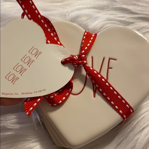 New Rae Dunn “Love” Coasters Set ❤️ - Picture 3 of 8